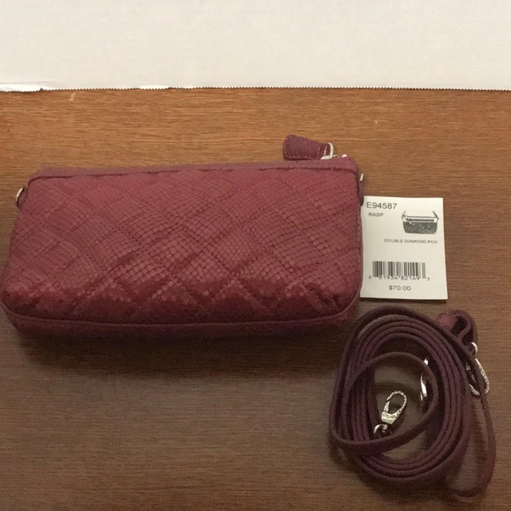Brighton Raspberry diamond pouch